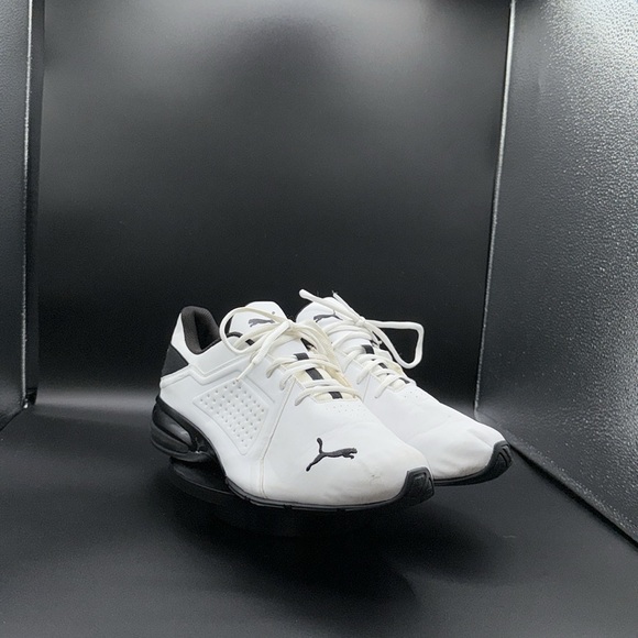 Puma Men's Viz Runner Sneaker 191037-01 White/Black - Picture 3 of 10